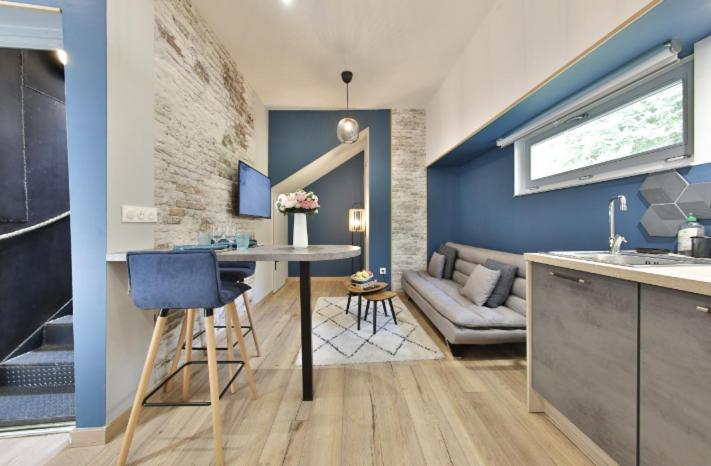 Apartmán La Peniche De Fabrice Avec Jacuzzi Privatif Štrasburk Pokoj fotografie